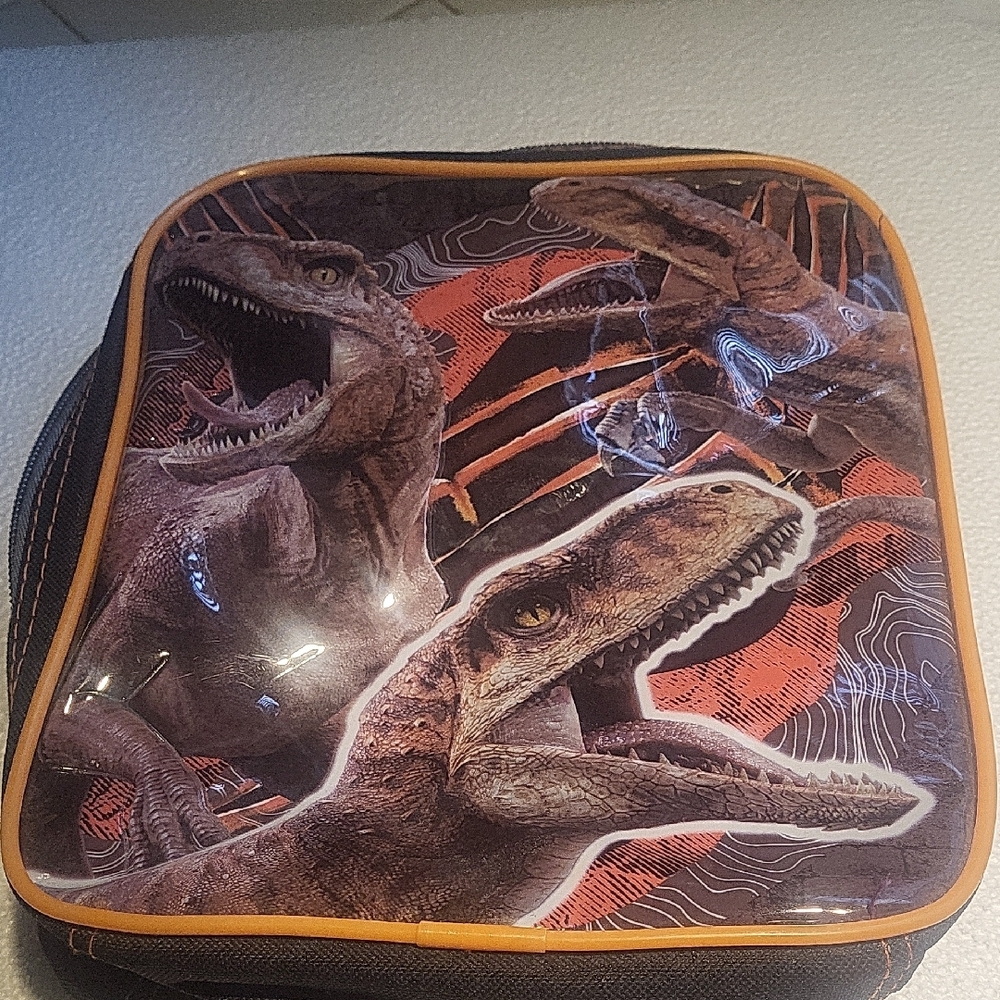 Dinosaur Reptile Carrier Bag - Orange and Black